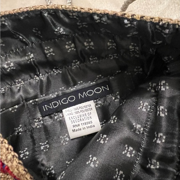 Indigo Moon Colorful Beaded and Jute Like Drawstring Crossbody - Picture 12 of 14